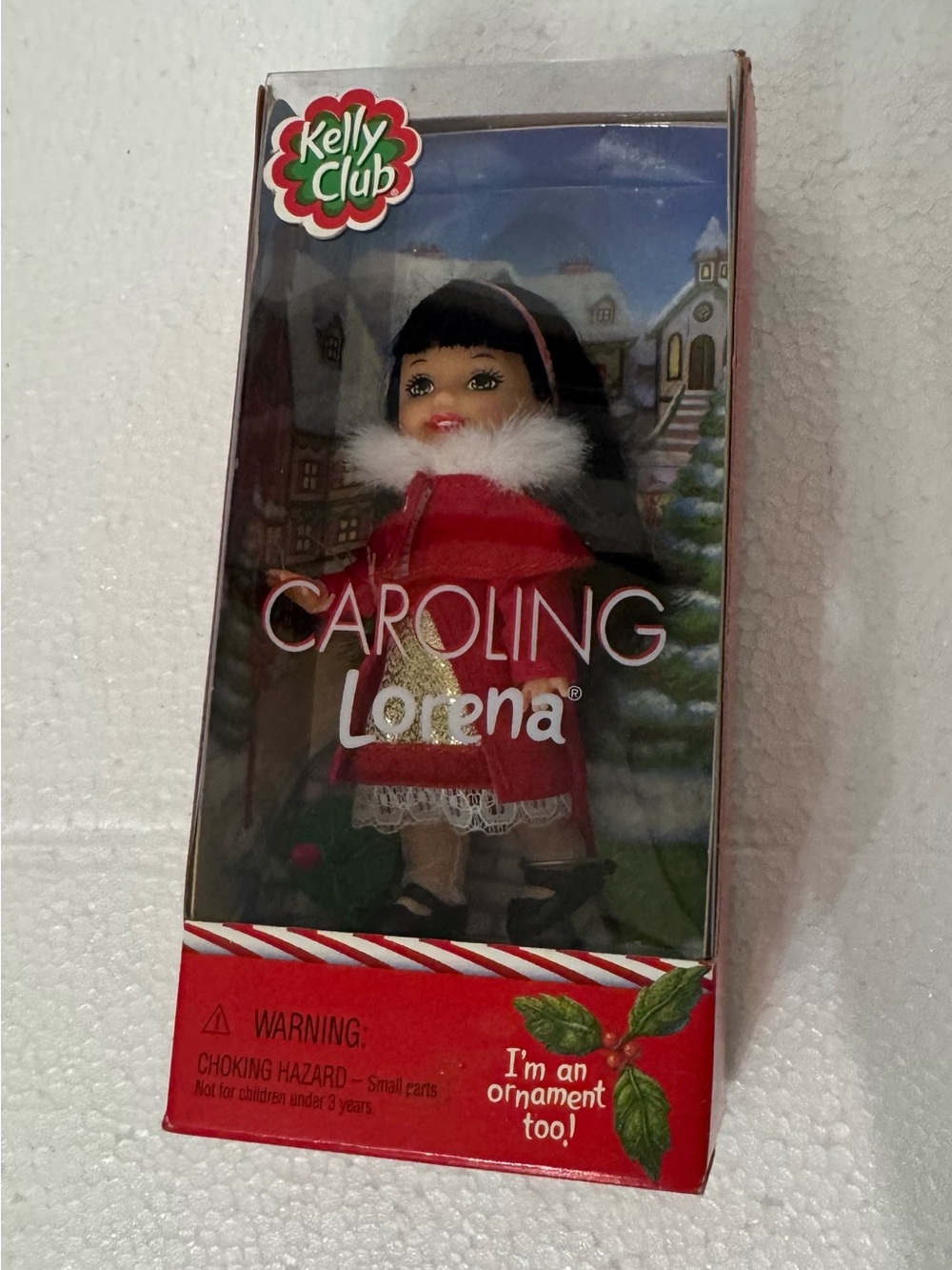 Mattel Barbie Kelly Club Caroling Lorena Doll & Ornament (2001)
